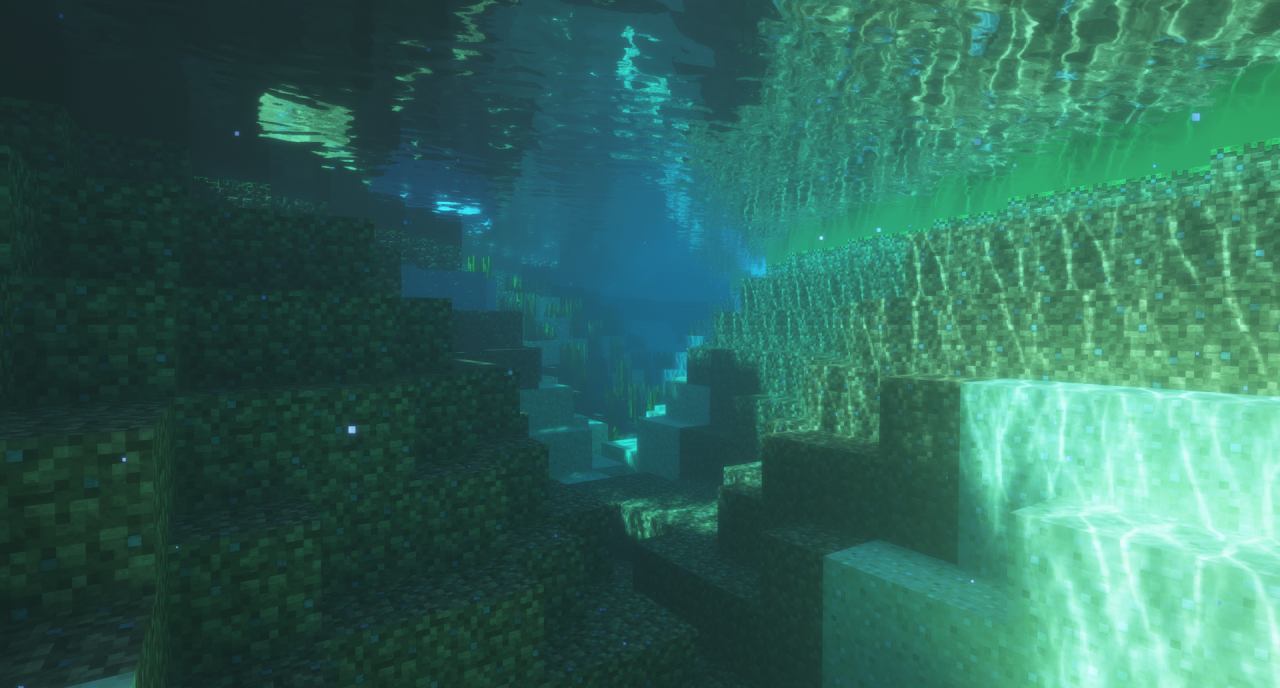 Майнкрафт свет под водой